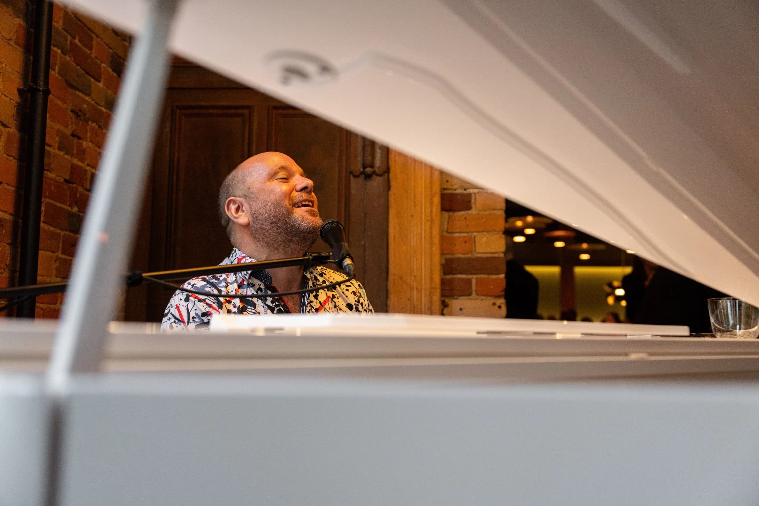 The Berczy Tavern piano bar atmosphere on a Friday night