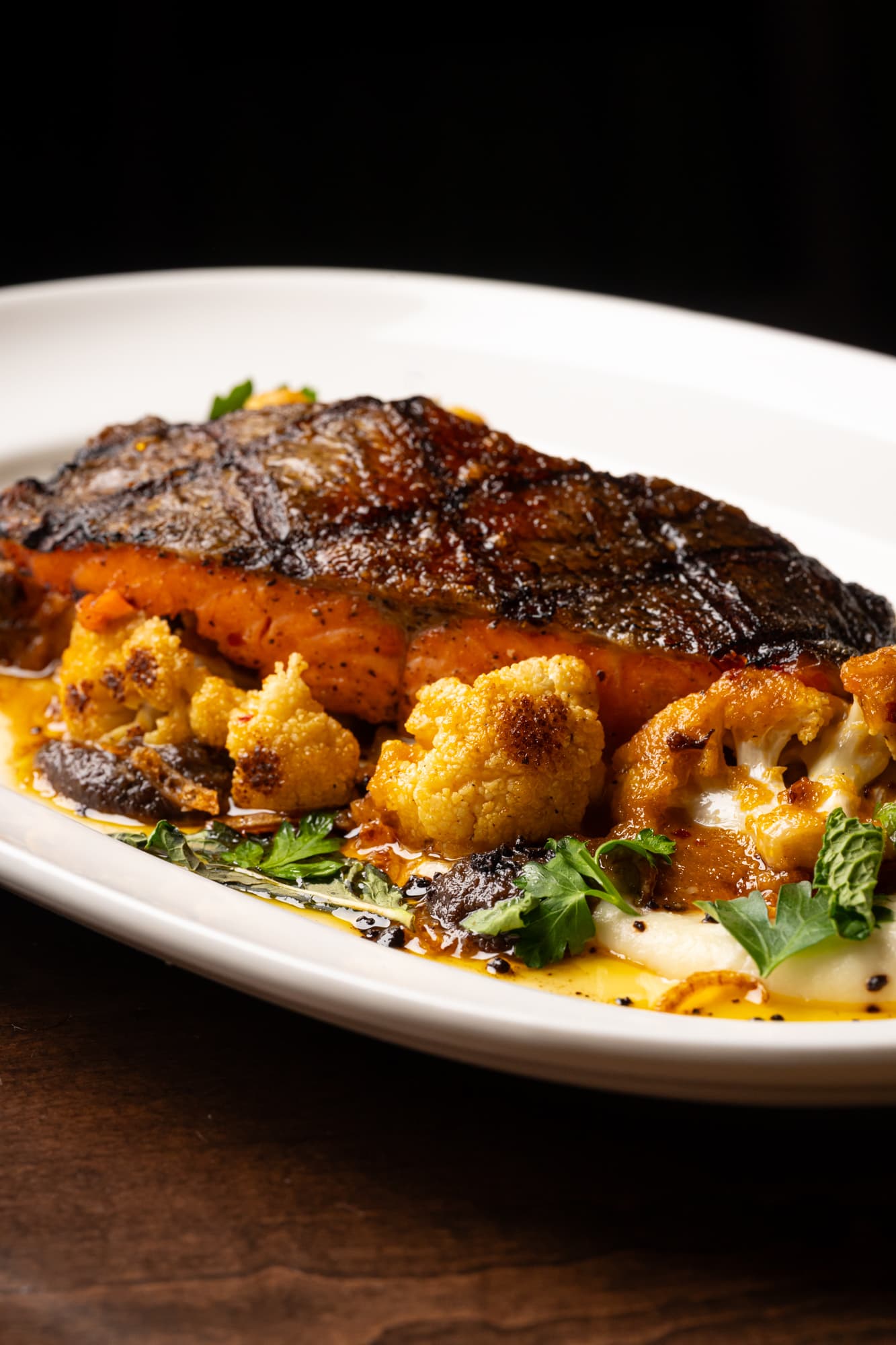A plated fish dish at The Berczy Tavern